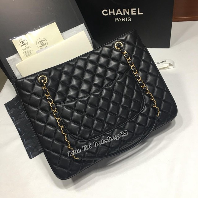 CHANEL女包 57030 購物袋 原版小羊皮 香奈兒手提袋 Chanel鏈條肩背包 djc1927